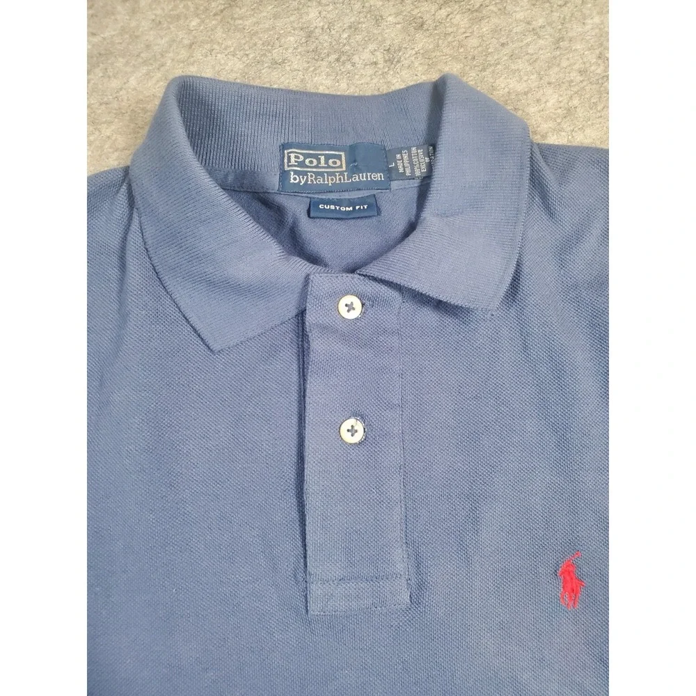 Polo Ralph Lauren Mens Classic Fit Mesh Polo Shirt Blue Size Large Golf Vacation